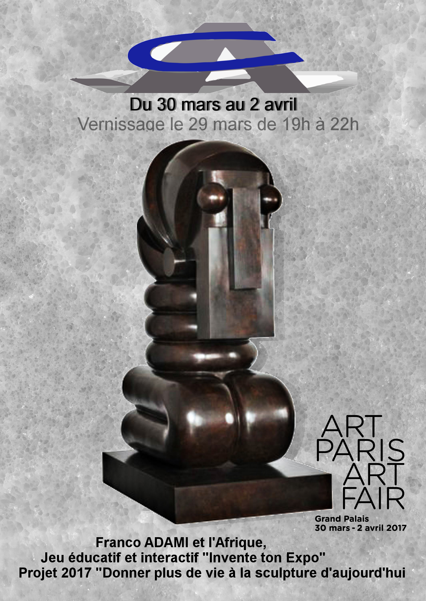 affiche exposition Franco Adami à Pise sculpture art